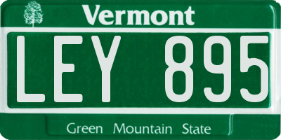 VT license plate LEY895