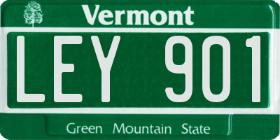 VT license plate LEY901