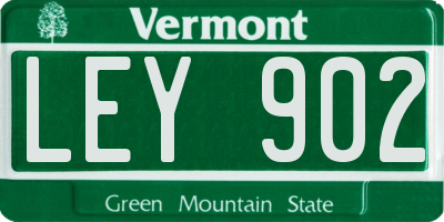 VT license plate LEY902