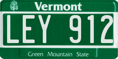 VT license plate LEY912