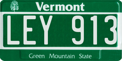 VT license plate LEY913