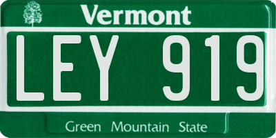 VT license plate LEY919