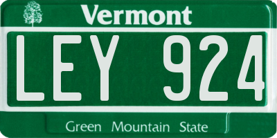 VT license plate LEY924