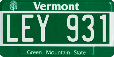 VT license plate LEY931