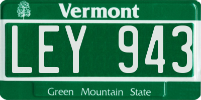 VT license plate LEY943