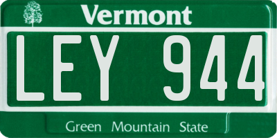 VT license plate LEY944