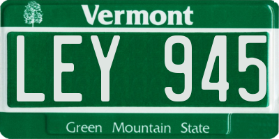 VT license plate LEY945
