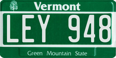 VT license plate LEY948
