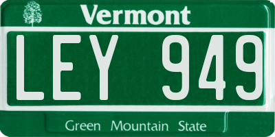 VT license plate LEY949