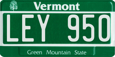 VT license plate LEY950
