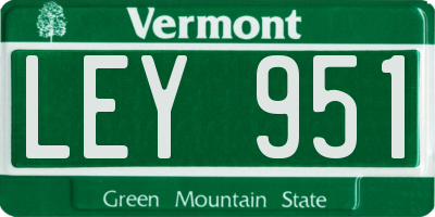 VT license plate LEY951