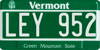 VT license plate LEY952