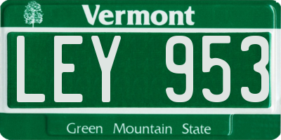 VT license plate LEY953
