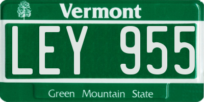 VT license plate LEY955