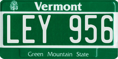 VT license plate LEY956
