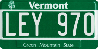VT license plate LEY970