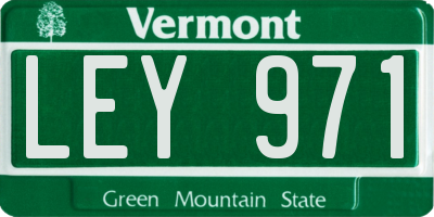 VT license plate LEY971