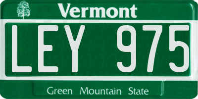 VT license plate LEY975