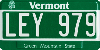 VT license plate LEY979
