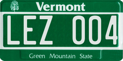 VT license plate LEZ004