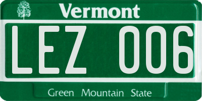 VT license plate LEZ006
