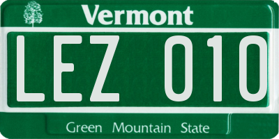 VT license plate LEZ010