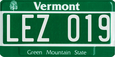 VT license plate LEZ019