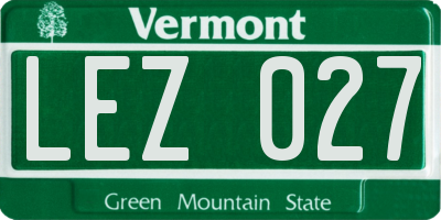 VT license plate LEZ027