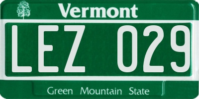 VT license plate LEZ029