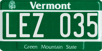 VT license plate LEZ035