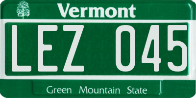 VT license plate LEZ045