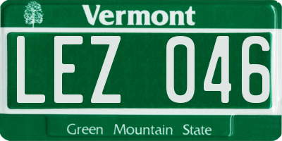 VT license plate LEZ046