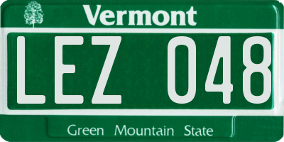 VT license plate LEZ048