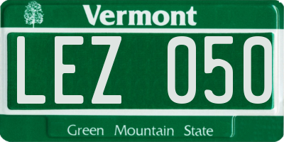 VT license plate LEZ050