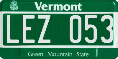 VT license plate LEZ053