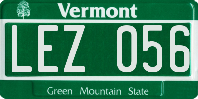 VT license plate LEZ056