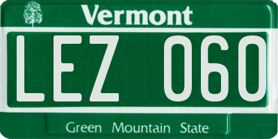 VT license plate LEZ060