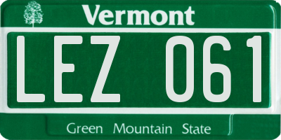 VT license plate LEZ061