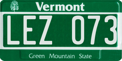 VT license plate LEZ073