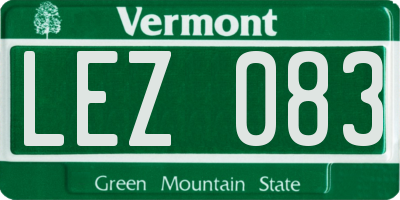 VT license plate LEZ083