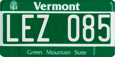 VT license plate LEZ085