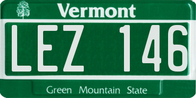 VT license plate LEZ146