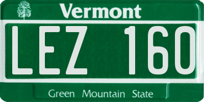 VT license plate LEZ160