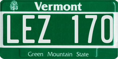 VT license plate LEZ170