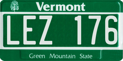 VT license plate LEZ176