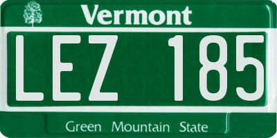 VT license plate LEZ185
