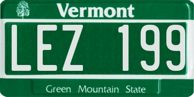 VT license plate LEZ199