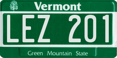 VT license plate LEZ201
