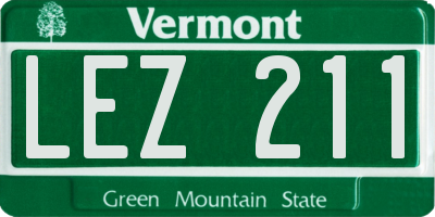 VT license plate LEZ211