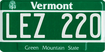 VT license plate LEZ220
